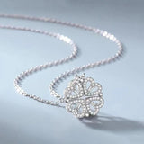 Sterling Silver 925 Four-Leaf Clover Necklace for Women