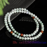 Burmese Jade Beaded Necklace Natural Emerald Amulet Charm Jadeite Stone Pendants