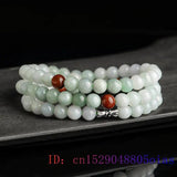 Burmese Jade Beaded Necklace Natural Emerald Amulet Charm Jadeite Stone Pendants