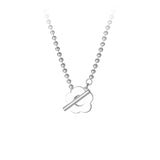 TrustDavis 925 Silver Flower Beads Choker Necklace Wedding Jewelry