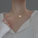 TrustDavis 925 Silver Flower Beads Choker Necklace Wedding Jewelry