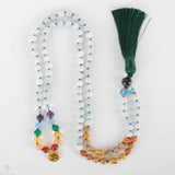 7 Chakra Moonstone Bead Necklace Emotional Relief Healing
