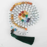 7 Chakra Moonstone Bead Necklace Emotional Relief Healing