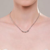 Beitil 925 Silver Pendant Necklace Wedding Jewelry