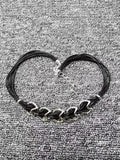 UNOde50 925 Silver Charm Necklace, Unique Rope Jewelry Gift