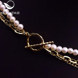 3-Layered Freshwater Pearls Beaded Necklace for Women