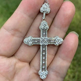 925 Silver CZ Cross Pendant Necklace