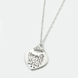 925 Sterling Silver I Love You To The Moon And Back Pendant Necklace
