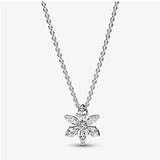 S925 Silver Necklace Full Diamond Snowflake Winter Christmas Gift