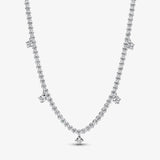 S925 Silver Necklace Full Diamond Snowflake Winter Christmas Gift
