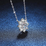 1ct Moissanite Pendant S925 Sterling Silver Plated