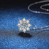1ct Moissanite Pendant S925 Sterling Silver Plated