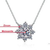 1ct Moissanite Pendant S925 Sterling Silver Plated