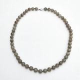 Labradorite Beads Choker Necklace 925 Silver Clasp Jewelry