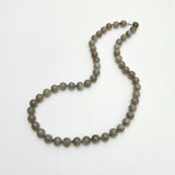 Labradorite Beads Choker Necklace 925 Silver Clasp Jewelry