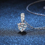 6.5mm Moissanite Pendant S925 Sterling Silver Necklace