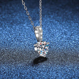 6.5mm Moissanite Pendant S925 Sterling Silver Necklace