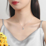 6.5mm Moissanite Pendant S925 Sterling Silver Necklace