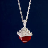 Geometry Red Green Necklace Party Wedding For Women Gift