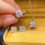 925 Silver Mozambican Diamond Zircon Pendant Necklace