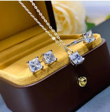 925 Silver Mozambican Diamond Zircon Pendant Necklace
