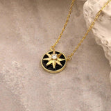 925 Silver Rotating Compass Octomom Pendant Necklace Birthday Gift