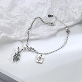 S925 Sterling Silver Bunny Girlfriend Bracelet