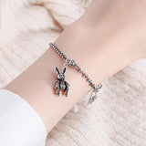 S925 Sterling Silver Bunny Girlfriend Bracelet