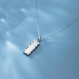 Geometric Pendant Necklace in 925 Silver