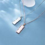 Geometric Pendant Necklace in 925 Silver