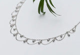 Bohemia Beads &Tassel Necklace Choker Charm 925 Sterling Silver