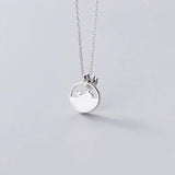10mm Sterling Silver Dolphin Shell Circle CZ Necklace Pendant