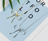 Real Silver Butterfly Knot Pendant Necklace