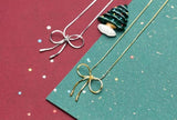 Real Silver Butterfly Knot Pendant Necklace