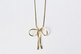 Real Silver Butterfly Knot Pendant Necklace
