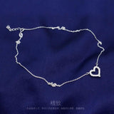 925-Sterling-Silver Hip Hop Mini CZ Open Heart Love Necklace Pendant