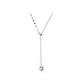 Sterling Silver Heart Pendant Choker Necklace
