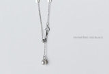 925 Silver Coin Pendant Necklace Tassel C-D4284