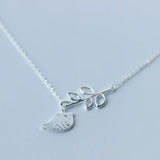 925 Sterling Silver Bird Lariat Necklace GTLX584