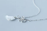 925 Sterling Silver Bird Lariat Necklace GTLX584