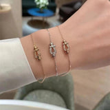 French Silver Horseshoe Clasp Necklace Bracelet For Women 1:1 Logo Jewelry