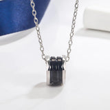 925 Silver & Ceramic Pendant Necklace, Unisex Jewelry