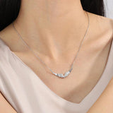 925 Silver Angel Feather Chain Necklace Wedding Gift