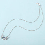 925 Silver Evil Eye CZ Hug Pendant Necklace for Women
