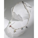 SHANICE Light Small Zircon Sweet Shell Collarbone S925 Silver Necklace