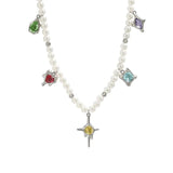 SHANICE Light Small Zircon Sweet Shell Collarbone S925 Silver Necklace