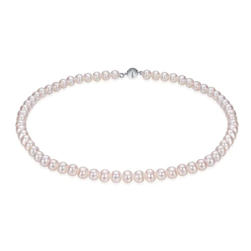 8-9mm Round Pearl Necklace Freshwater Pearl Jewelry Women Classic Gift