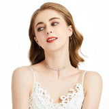 TrustDavis 925 Silver Butterfly CZ Necklace For Women Wedding Fine Jewelry