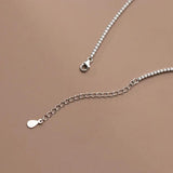 TrustDavis 925 Silver Butterfly CZ Necklace For Women Wedding Fine Jewelry