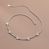 TrustDavis 925 Silver Butterfly CZ Necklace For Women Wedding Fine Jewelry